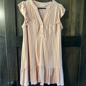 Blush pink mini dress